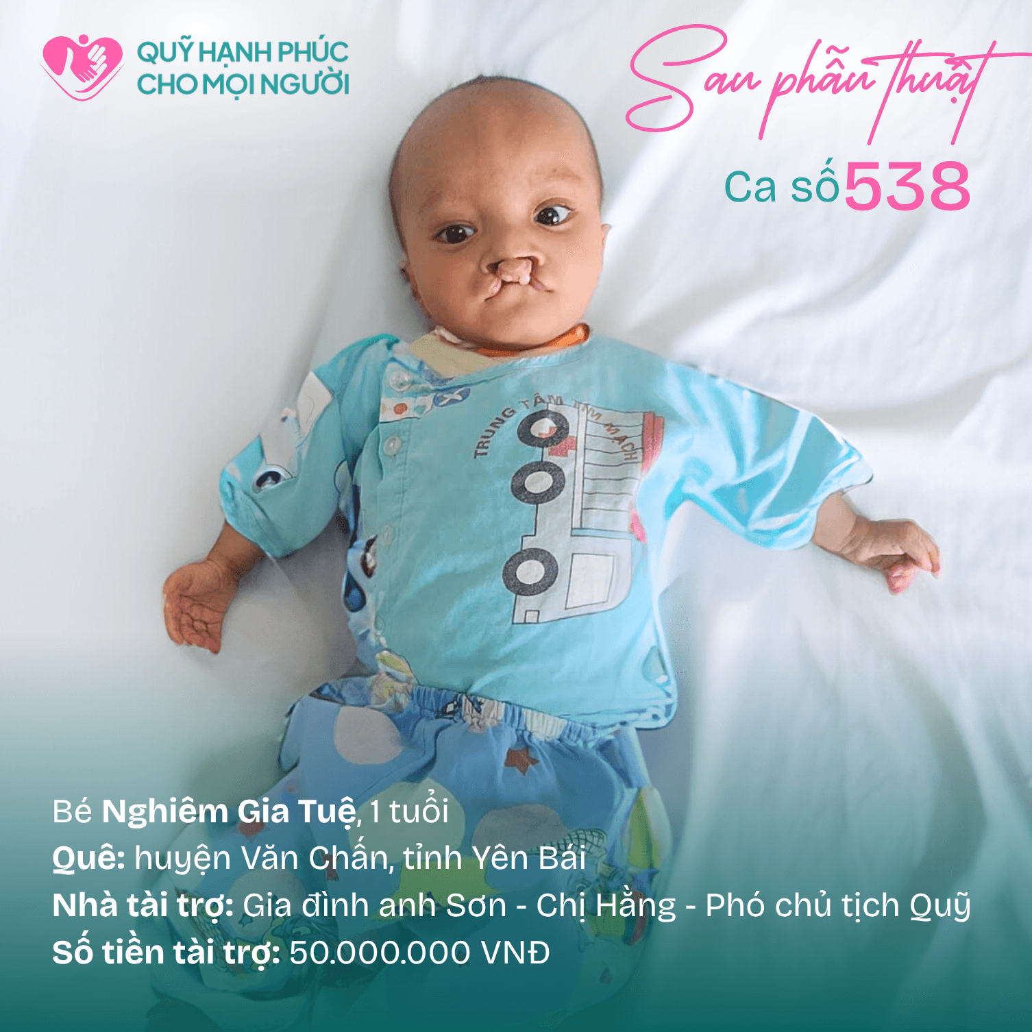 CHÚC MỪNG BÉ NGHIÊM GIA TUỆ – CA SỐ 538 ĐÃ ĐƯỢC RA VIỆN! 