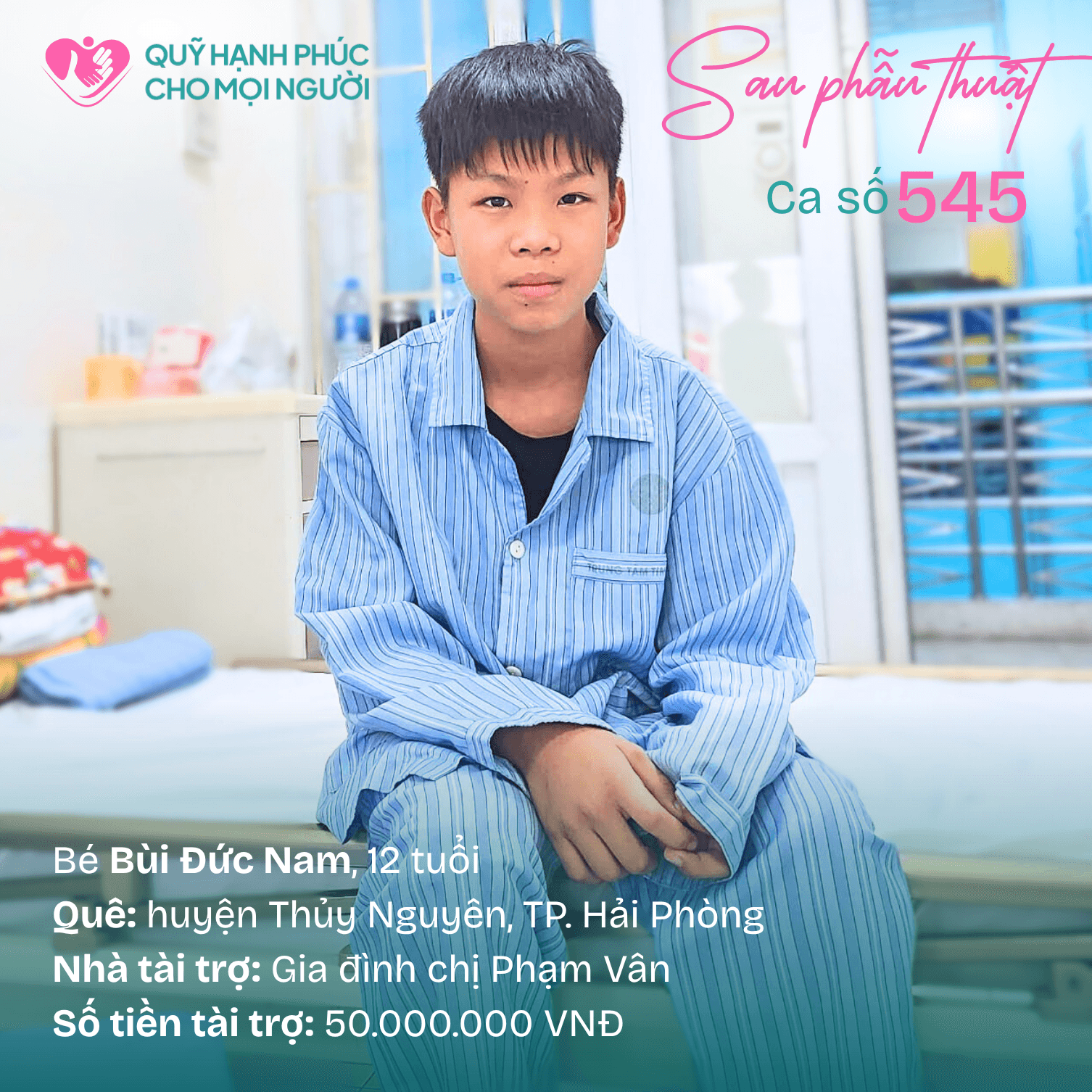 CHÚC MỪNG BÉ BÙI ĐỨC NAM – CA SỐ 545 ĐÃ ĐƯỢC RA VIỆN!