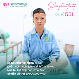 CHÚC MỪNG BÉ NGUYỄN ANH QUÂN – CA SỐ 551 ĐÃ ĐƯỢC RA VIỆN!