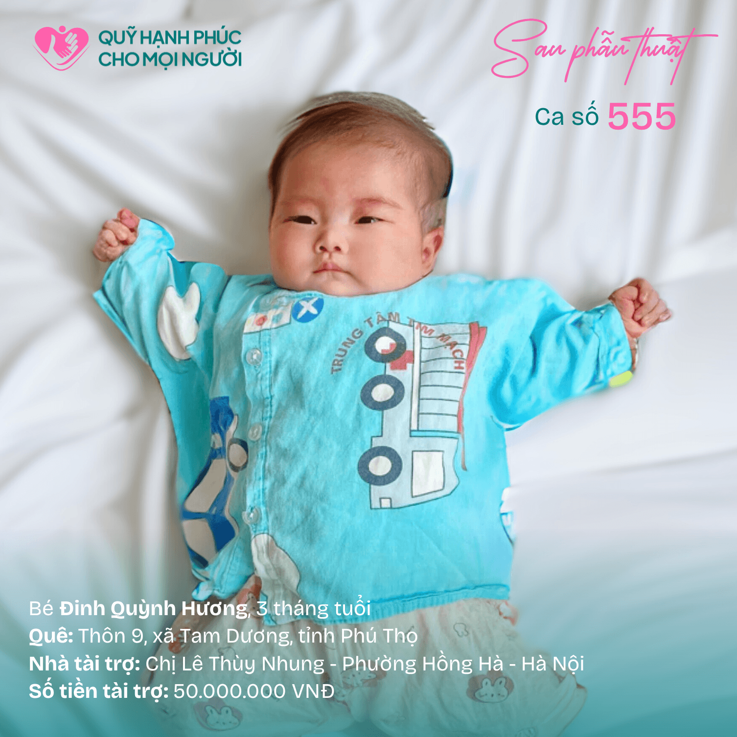 TIN VUI: BÉ ĐINH QUỲNH HƯƠNG (CA SỐ 555) ĐÃ ĐƯỢC XUẤT VIỆN! 