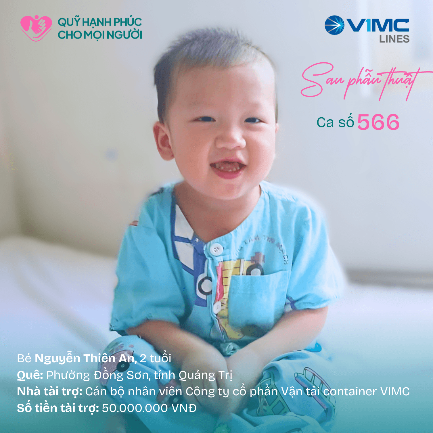  TIN VUI: BÉ NGUYỄN THIÊN AN (CA SỐ 566) ĐÃ ĐƯỢC XUẤT VIỆN!