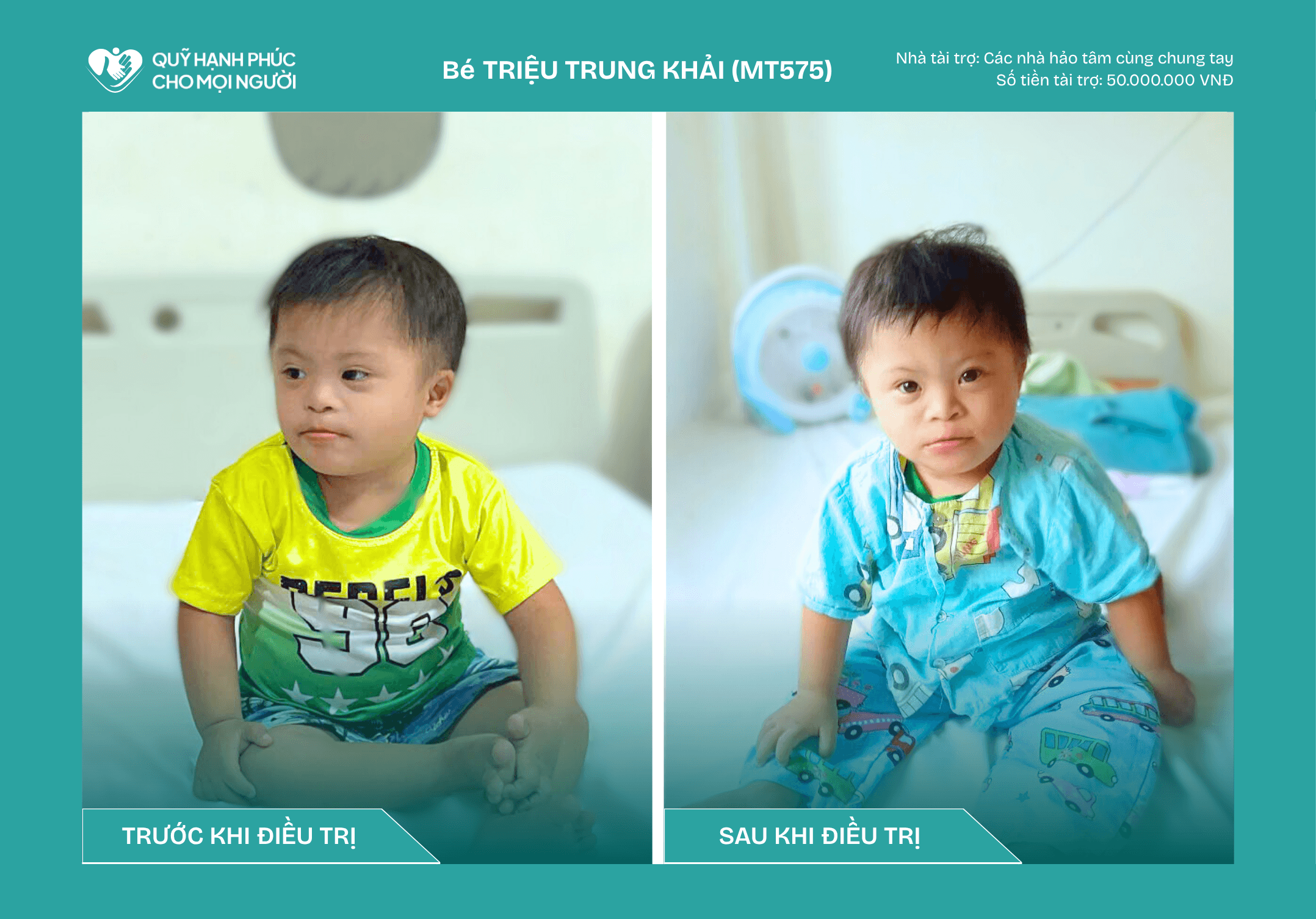 TIN VUI: BÉ TRIỆU TRUNG KHẢI (CA SỐ 575) ĐÃ ĐƯỢC XUẤT VIỆN!