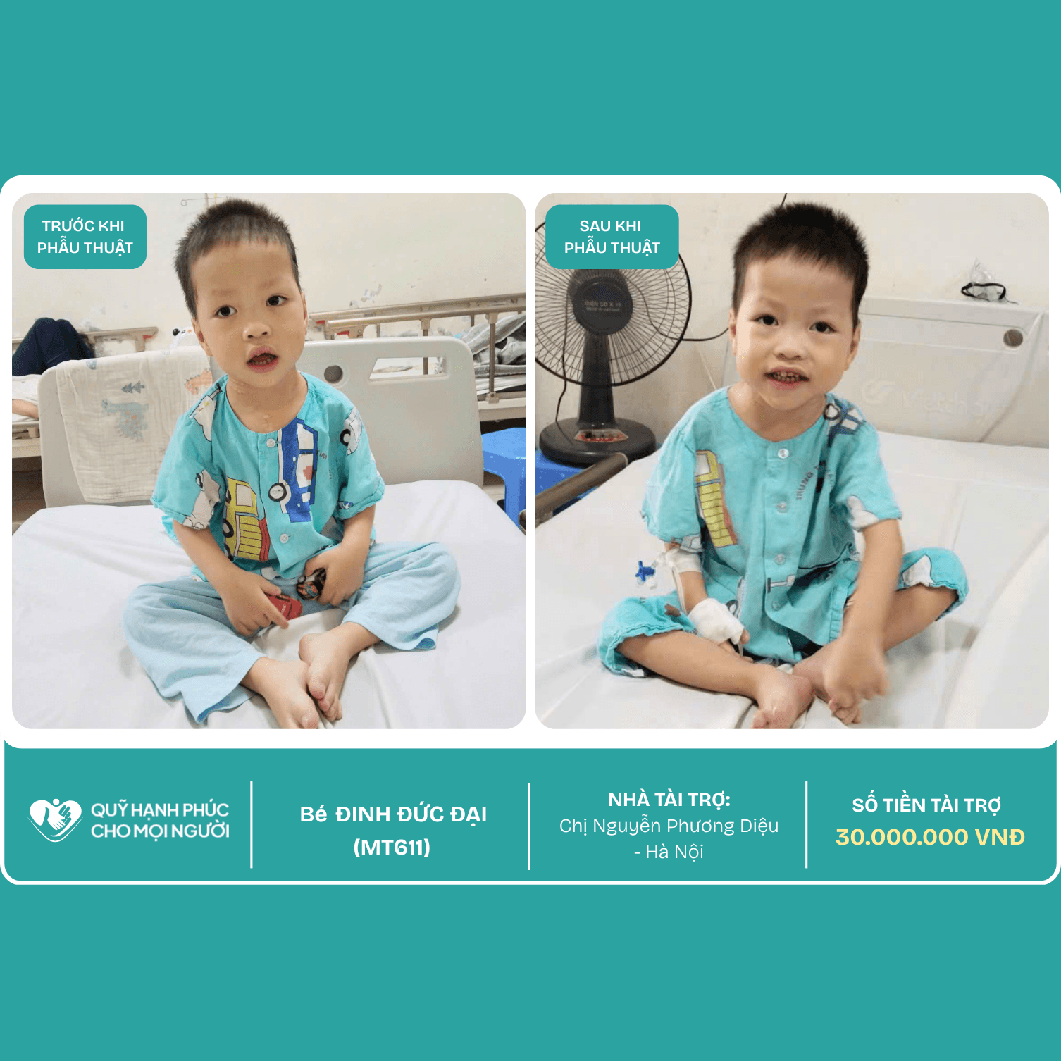 CHÚC MỪNG BÉ ĐINH ĐỨC ĐẠI (CA SỐ 611) ĐÃ ĐƯỢC RA VIỆN ❤️